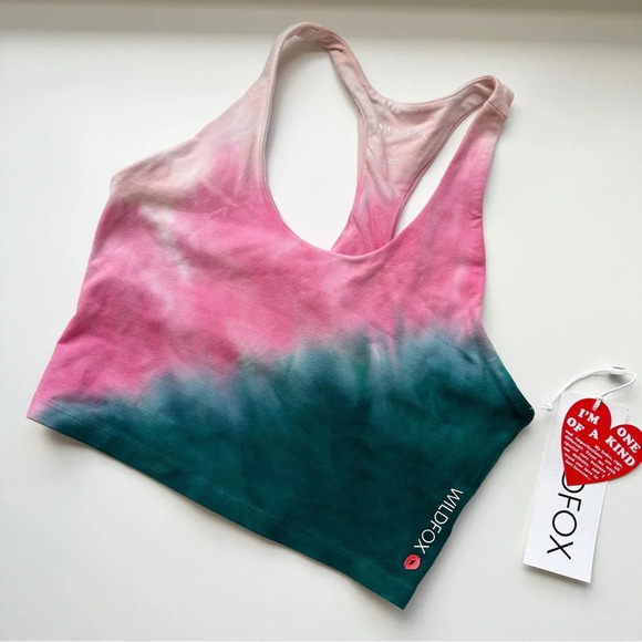 Wildfox Active Riley Crop Bra Tanktop Tie Dye Small - Picture 2 of 12